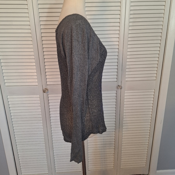 Harley Davidson long sleeve pullover stretchy shimmery top sz medium *J - Picture 3 of 6